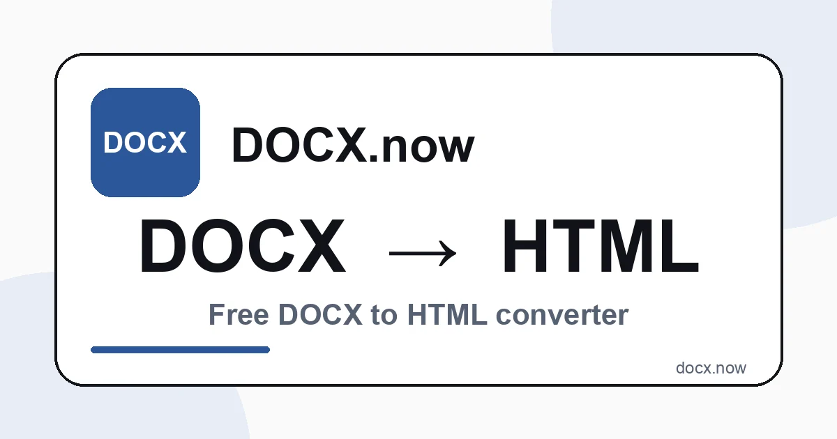 Convert DOCX to HTML Online Free