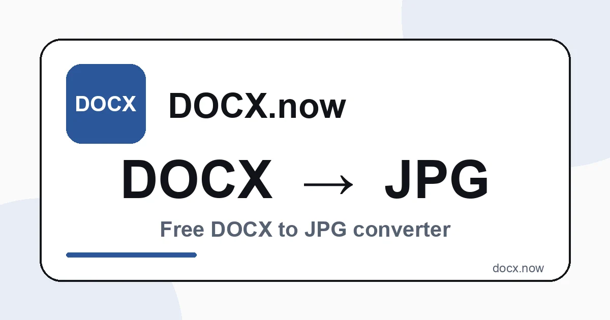 Convert DOCX to JPG Online Free