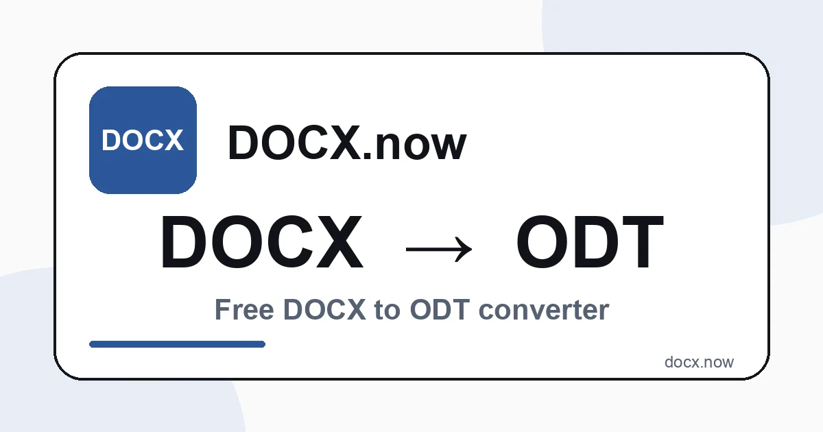 Convert DOCX to ODT Online Free