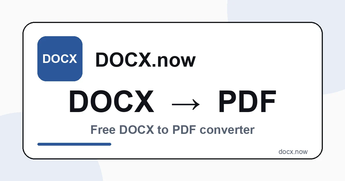 Convert DOCX to PDF Online Free