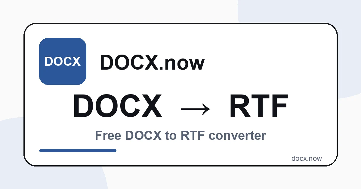 Convierta DOCX a RTF en línea gratis