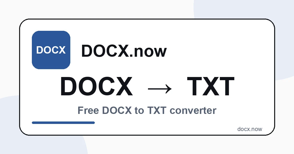Convert DOCX to TXT Online Free