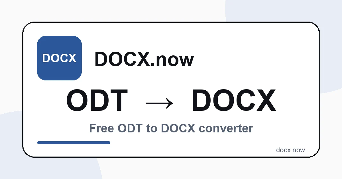Convert ODT to DOCX Online Free