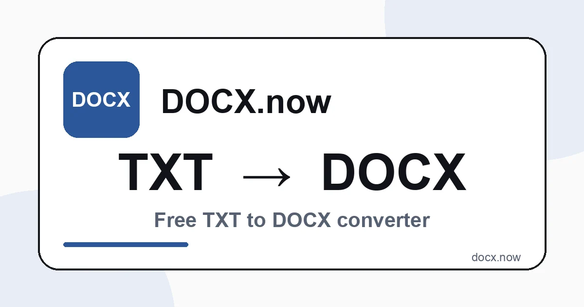 Convierta TXT a DOCX en línea gratis